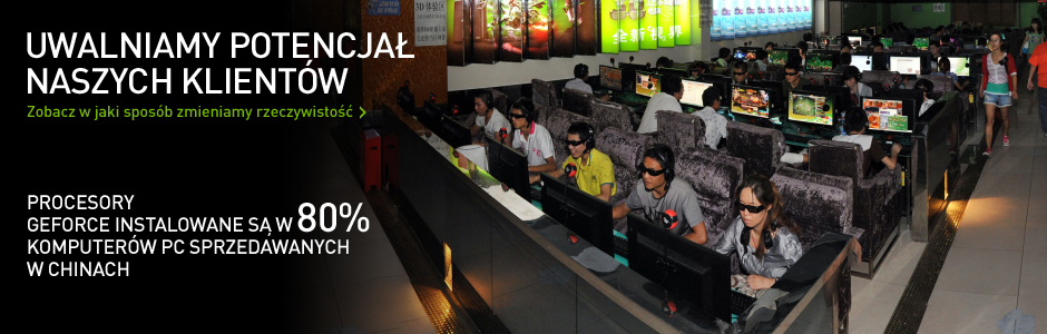 PROCESORY GEFORCE INSTALOWANE SĄ W 80% KOMPUTERÓW PC SPRZEDAWANYCH W CHINACH