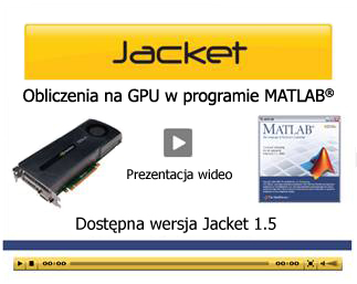 Prezentacja wideo na temat obliczeń na GPU w programie MATLAB przy użyciu silnika Jacket