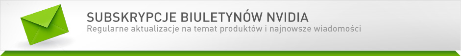 Subskrypcje biuletynów NVIDIA