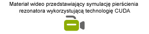Materiał wideo przedstawiający symulację pierścienia rezonatora wykorzystującą technologię CUDA